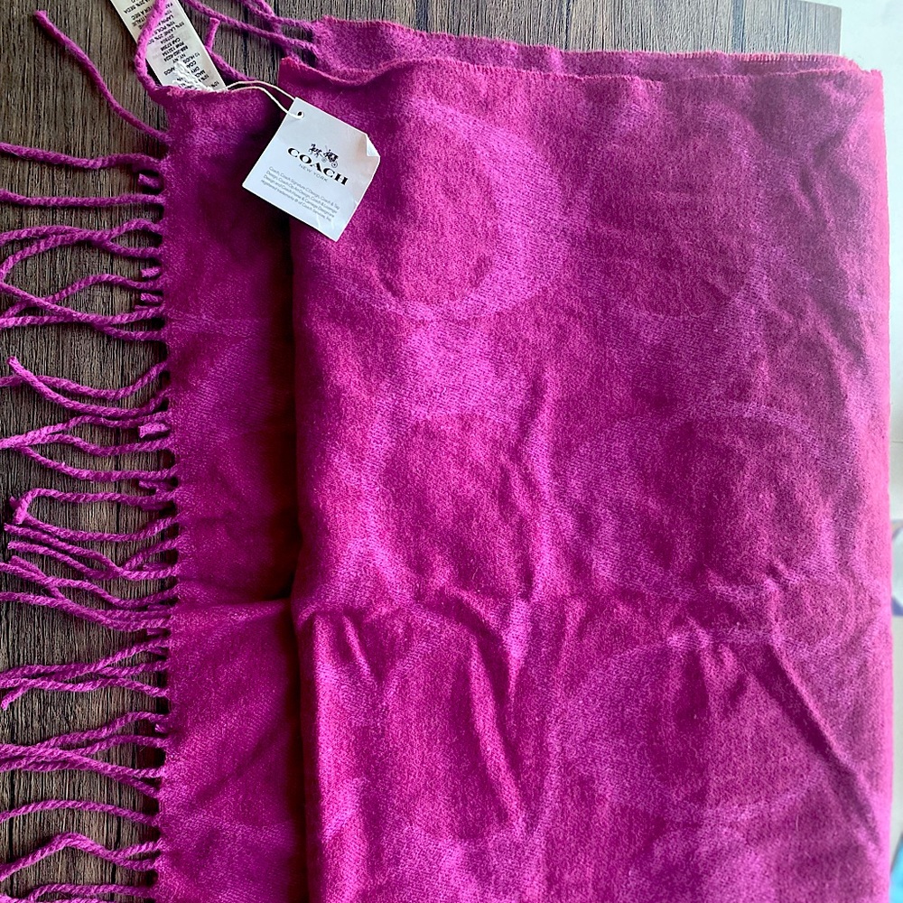 Coach scarf NWT! Cashmere silk wool